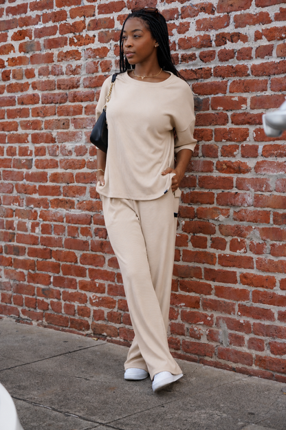 Soft Ribbed Lounge Set