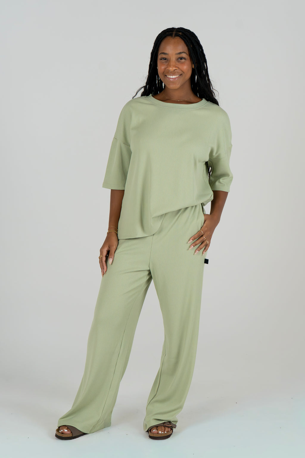 Soft Ribbed Lounge Set