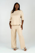 Soft Rib Lounge Set in Oat