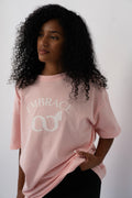 Pure Cotton Oversized Tee in Pink
