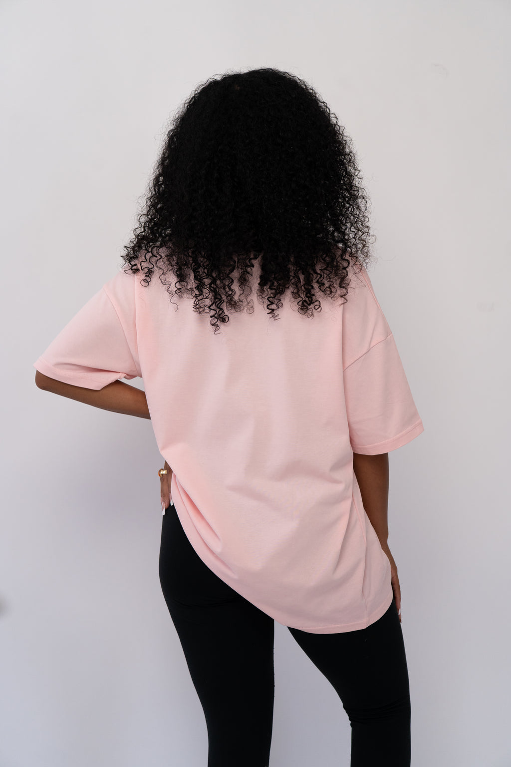 Pure Cotton Oversized Tee in Pink – view 3