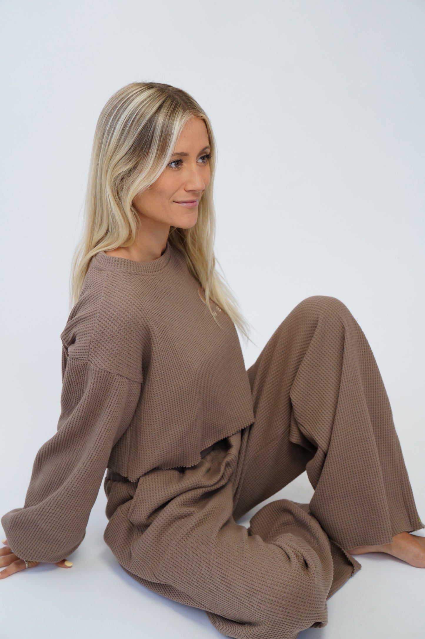 Knitted Waffle Loungewear Set