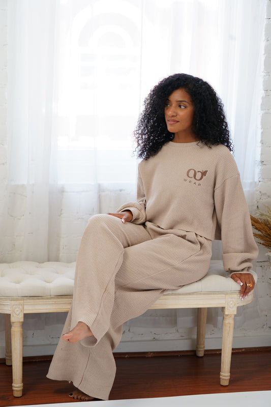Knitted Waffle Loungewear Set