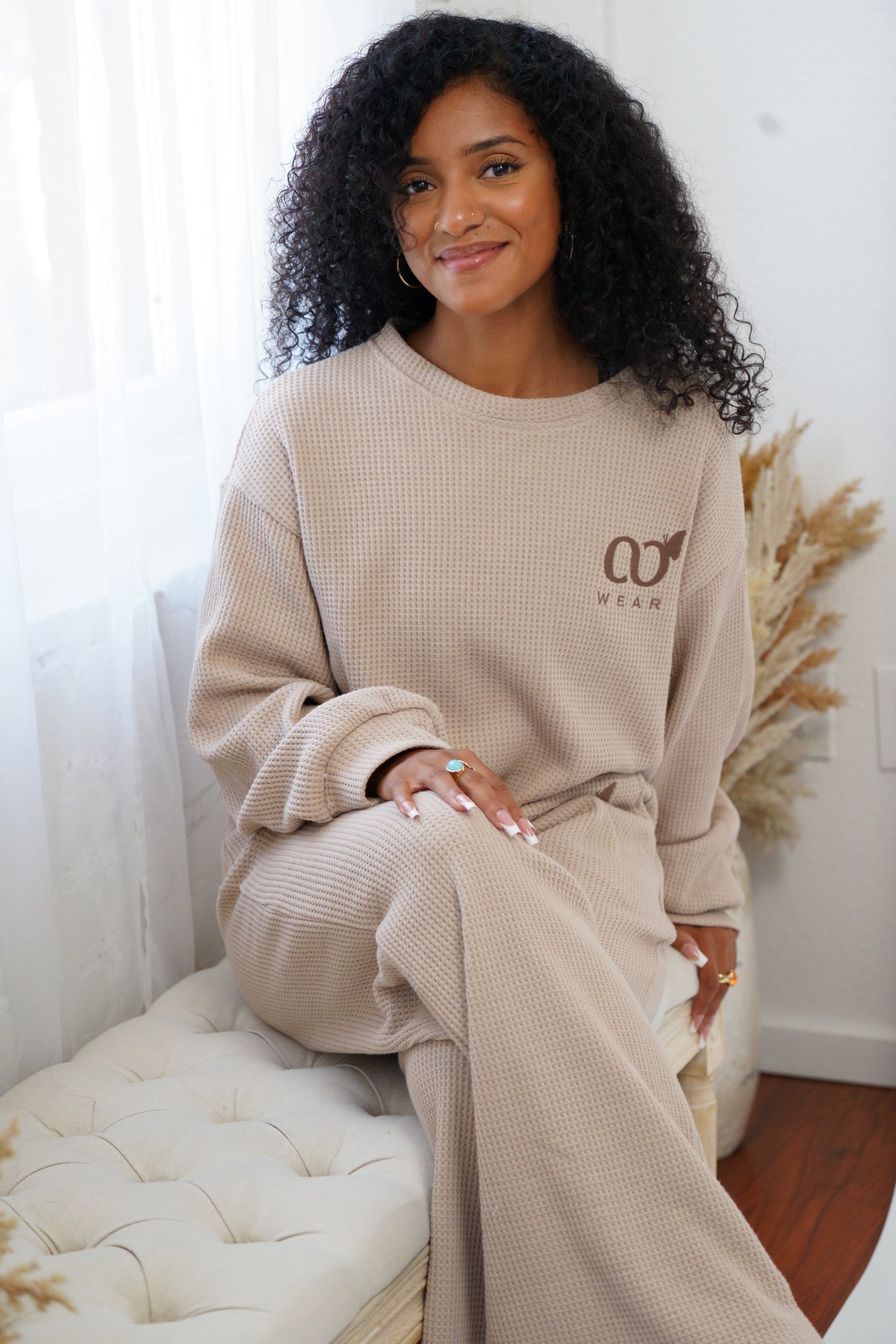 Knitted Waffle Loungewear Set