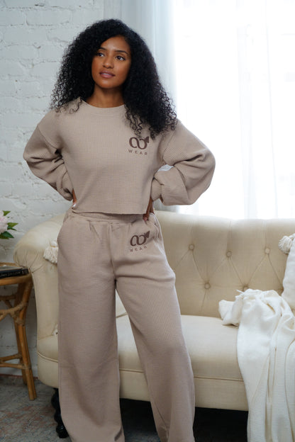Knitted Waffle Loungewear Set