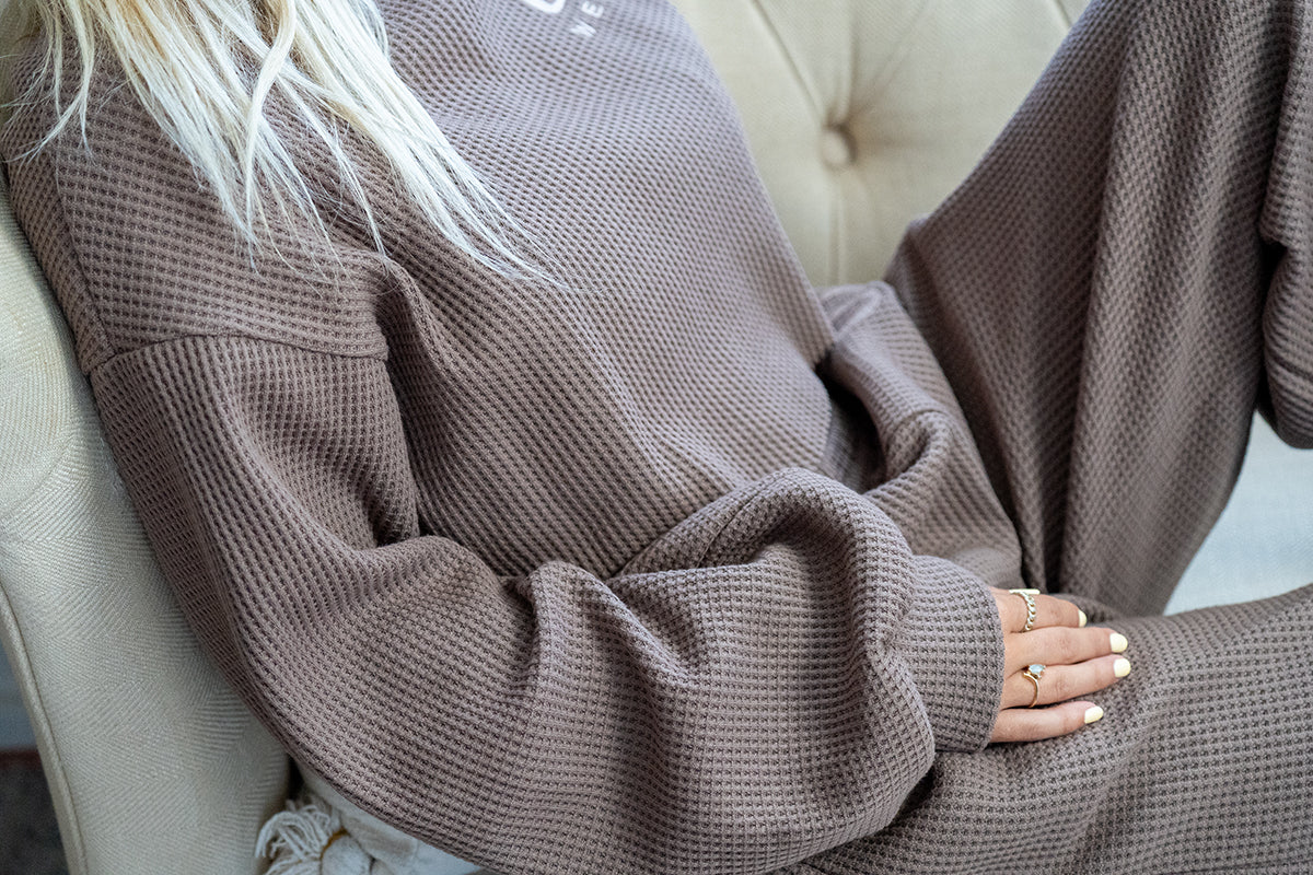 Knitted Waffle Loungewear Set