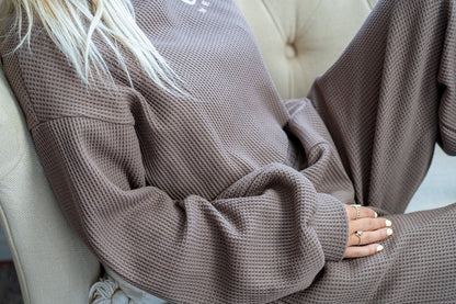 Knitted Waffle Loungewear Set