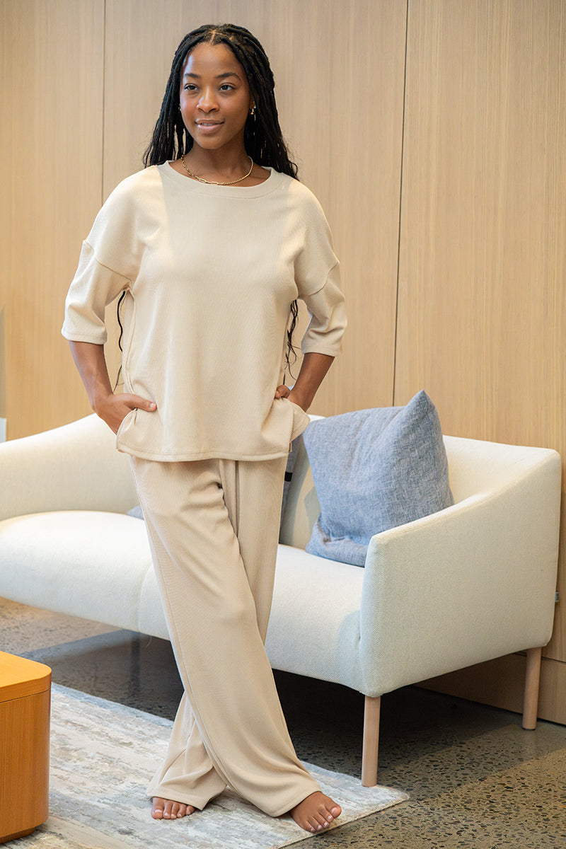 Soft Ribbed Lounge Set