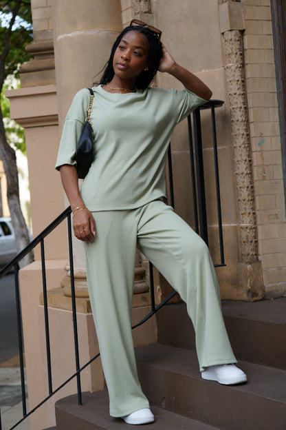 Soft Ribbed Lounge Set